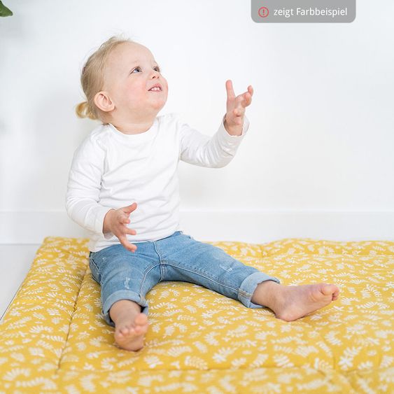 Briljant Baby Krabbeldecke 80 x 100 cm - Botanic - Organic Cotton - Grau