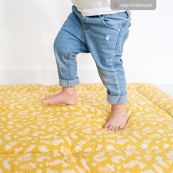 Briljant Baby Krabbeldecke 80 x 100 cm - Botanic - Organic Cotton - Grau