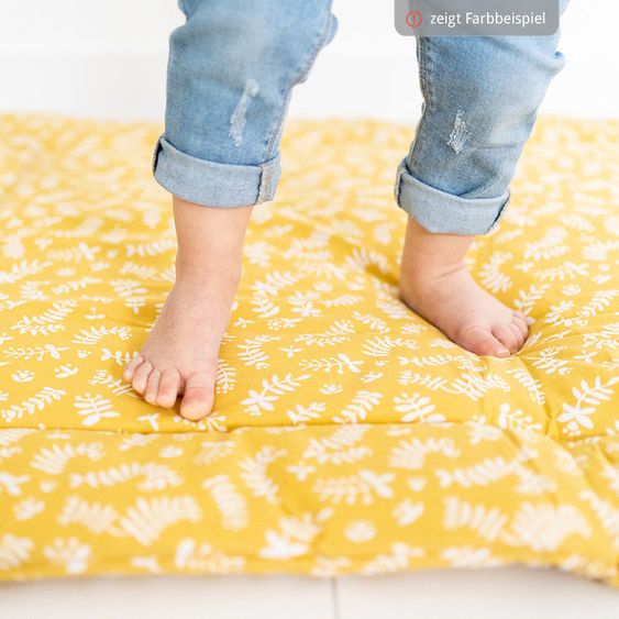 Briljant Baby Krabbeldecke 80 x 100 cm - Botanic - Organic Cotton - Grau