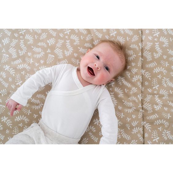 Briljant Baby Krabbeldecke 80 x 100 cm - Botanic - Organic Cotton - Sand