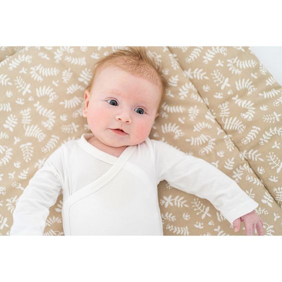 Briljant Baby Krabbeldecke 80 x 100 cm - Botanic - Organic Cotton - Sand