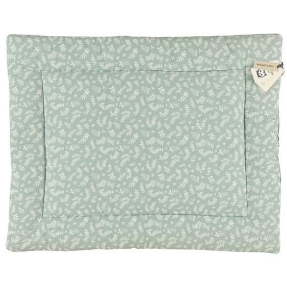 Briljant Baby Krabbeldecke 80 x 100 cm - Botanic - Organic Cotton - Stonegreen