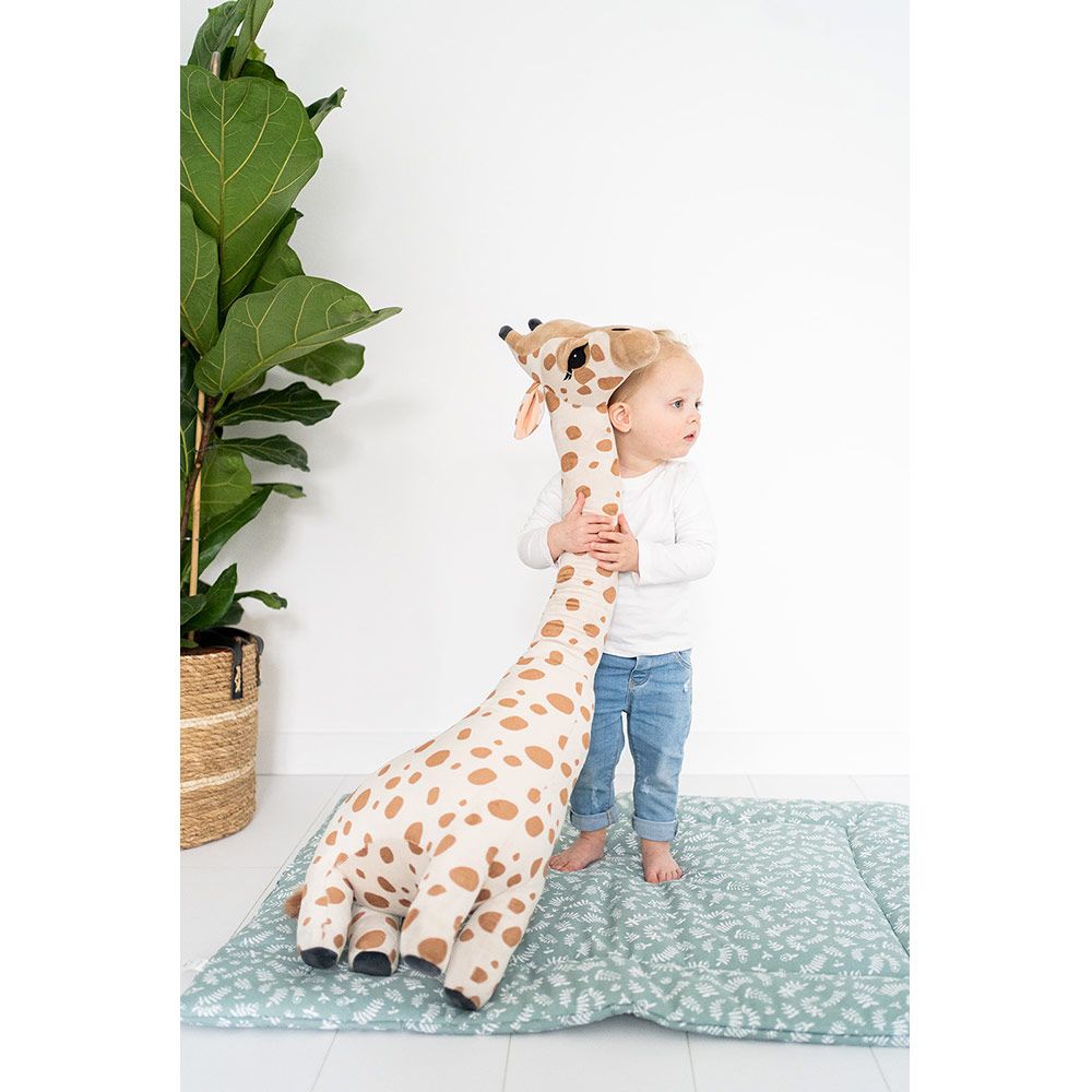 Briljant Baby Krabbeldecke 80 x 100 cm - Botanic - Organic Cotton - Stonegreen