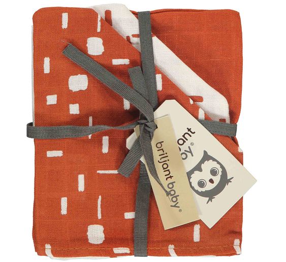 Briljant Baby Mull-Waschhandschuh - 3er Pack - 17 x 20 cm - Art - Picante