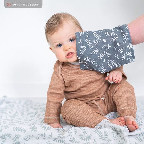 Briljant Baby Mull-Waschhandschuh 4er Pack - Botanic Organic - Sand