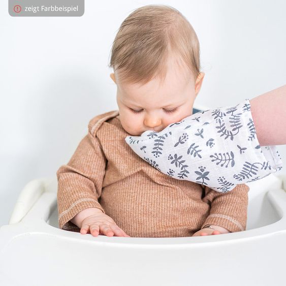 Briljant Baby Mull-Waschhandschuh 4er Pack - Botanic Organic - Sand