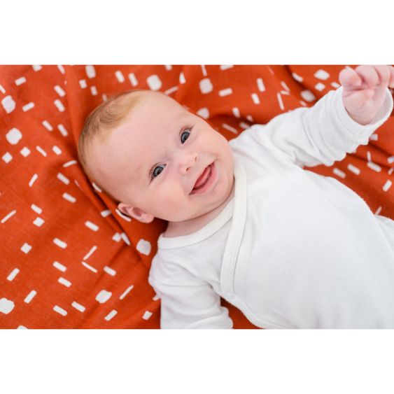 Briljant Baby Mull-Waschlappen / Pflegetuch 3er Pack 30 x 30 cm - Art - Picante