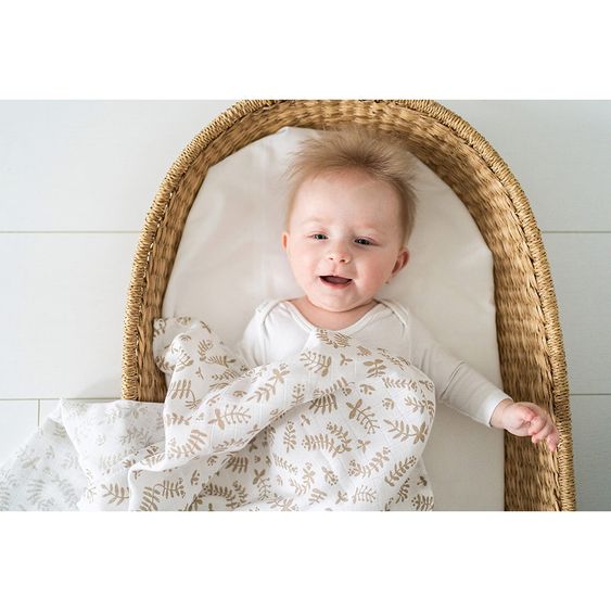 Briljant Baby Mullwindeln 4er Pack 70 x 70 cm - Botanic - Organic Cotton - Sand