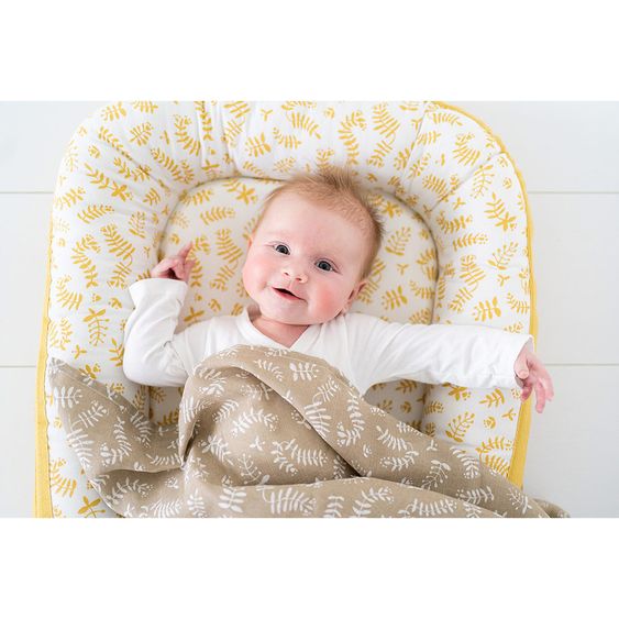 Briljant Baby Mullwindeln 4er Pack 70 x 70 cm - Botanic - Organic Cotton - Sand