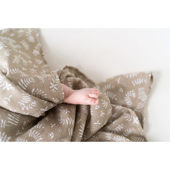 Briljant Baby Mullwindeln 4er Pack 70 x 70 cm - Botanic - Organic Cotton - Sand