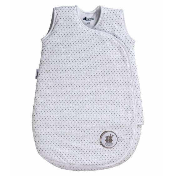 Candide Erstlings-Wickel-Schlafsack 55 cm - Sternchen - Weiß Grau