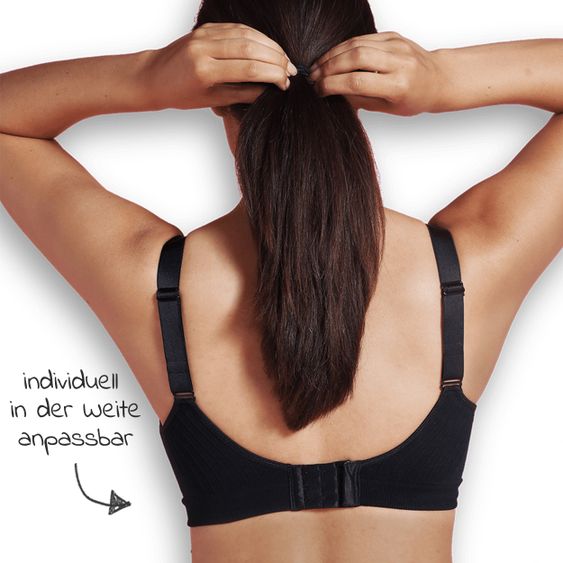 Carriwell Carri-Gel Pregnancy & Nursing Bra Seamless Gel Underwire Deluxe - Black - Size S