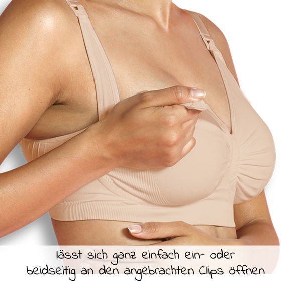 Carriwell Carri-Gel Schwangerschafts & Still-BH Seamless Gelbügel - Nude - Gr. M