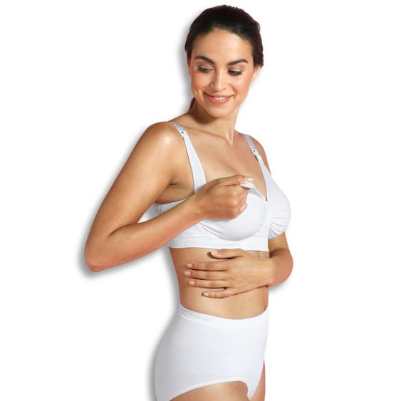 Carriwell Carri-Gel Reggiseno per gravidanza e allattamento con ferretto in gel senza cuciture - Bianco - Taglia M