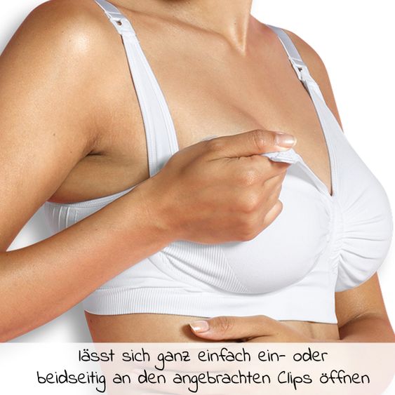 Carriwell Carri-Gel Reggiseno per gravidanza e allattamento con ferretto in gel senza cuciture - Bianco - Taglia M