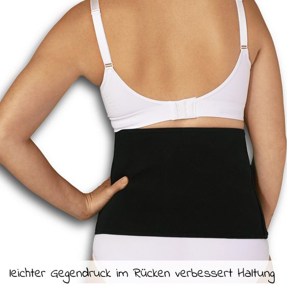 Carriwell Rückbildungs-Gürtel Bio-Baumwolle - Schwarz - Gr. S / M