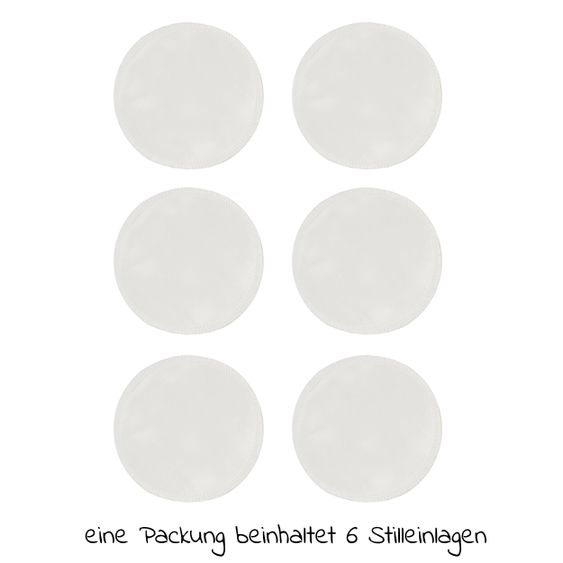 Carriwell Stilleinlagen 6er Pack Seide - Weiß