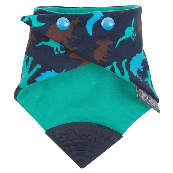 Cheeky Chompers Wende-Halstuch Neckerchew mit Beißecke - Dino Friends