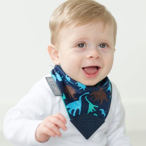 Cheeky Chompers Wende-Halstuch Neckerchew mit Beißecke - Dino Friends