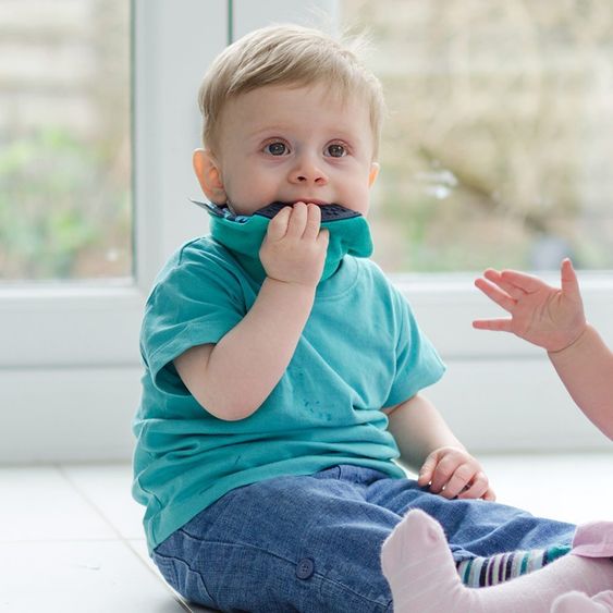 Cheeky Chompers Wende-Halstuch Neckerchew mit Beißecke - Dino Friends