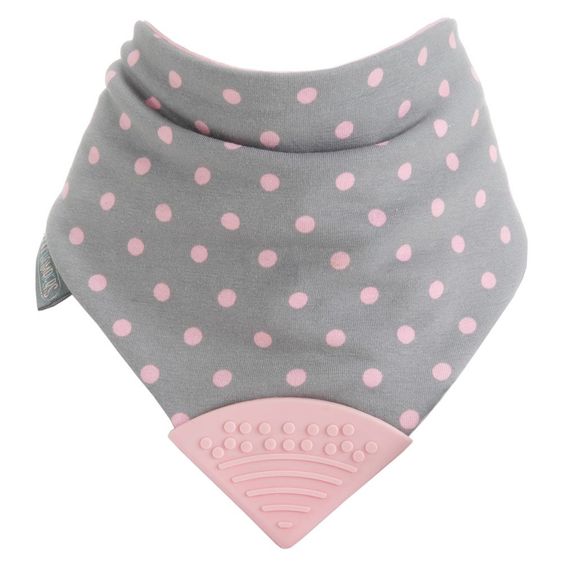 Cheeky Chompers Wende-Halstuch Neckerchew mit Beißecke - Polka Dot Pink
