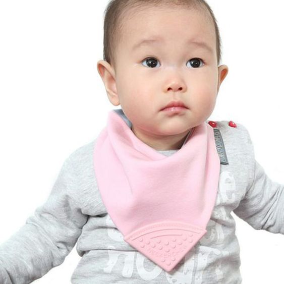 Cheeky Chompers Wende-Halstuch Neckerchew mit Beißecke - Polka Dot Pink
