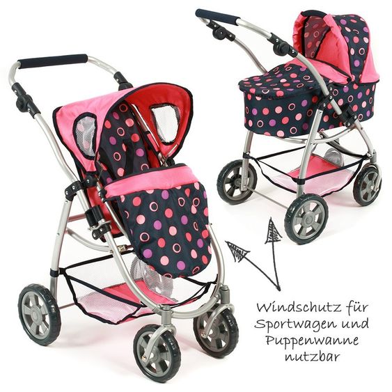CHIC 2000 Kombi-Puppenwagen 2 in 1 Emotion - Corallo