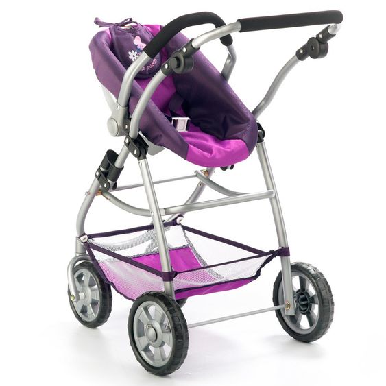 CHIC 2000 Carrozzina per bambole Combi 3 in 1 Emotion All In - Plum