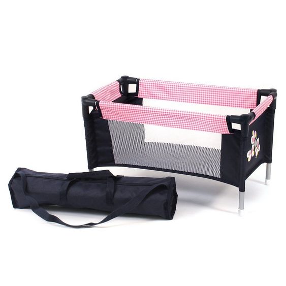 CHIC 2000 Puppen-Reisebett - Pink Checker