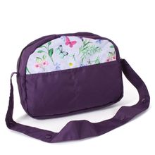 Doll's changing bag - Flowers - Purple