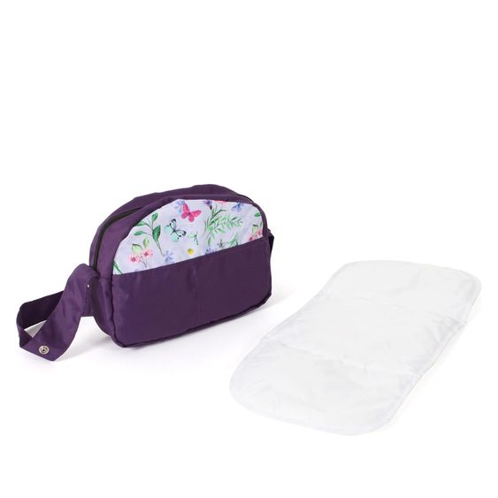 CHIC 2000 Doll's changing bag - Flowers - Purple