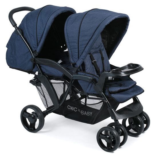 Chic 4 Baby Geschwisterwagen Doppio - Jeans Navy Blue
