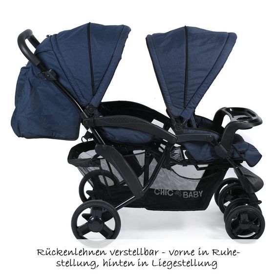 Chic 4 Baby Geschwisterwagen Doppio - Jeans Navy Blue