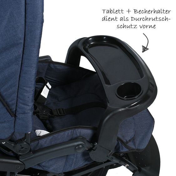 Chic 4 Baby Geschwisterwagen Doppio - Jeans Navy Blue