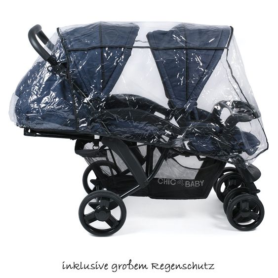 Chic 4 Baby Geschwisterwagen Doppio - Jeans Navy Blue