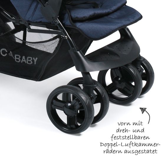 Chic 4 Baby Geschwisterwagen Doppio - Jeans Navy Blue