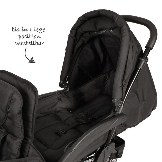 Chic 4 Baby Geschwisterwagen Doppio - Schwarz