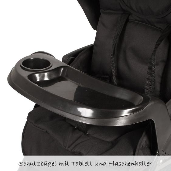 Chic 4 Baby Geschwisterwagen Doppio - Schwarz