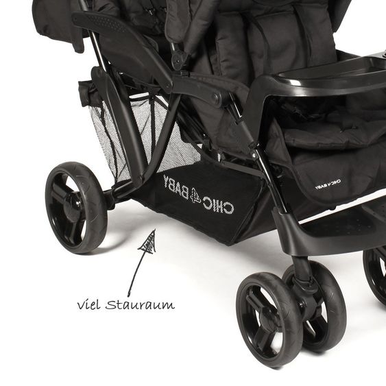 Chic 4 Baby Geschwisterwagen Doppio - Schwarz