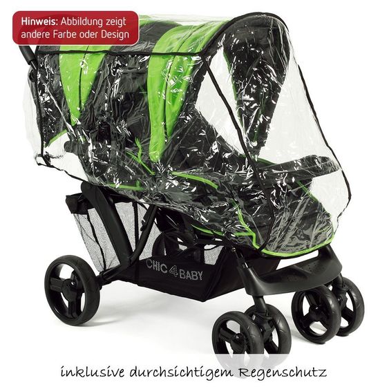 Chic 4 Baby Geschwisterwagen Doppio - Schwarz