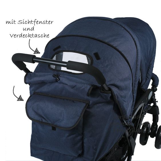 Chic 4 Baby Geschwisterwagen Duo - Jeans Navy Blue