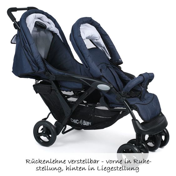 Chic 4 Baby Geschwisterwagen Duo - Jeans Navy Blue