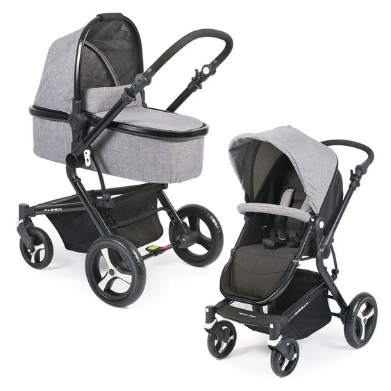 Chic 4 Baby Kombi-Kinderwagen Passo - Jeans Grey