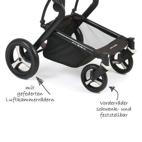 Chic 4 Baby Kombi-Kinderwagen Passo - Jeans Grey