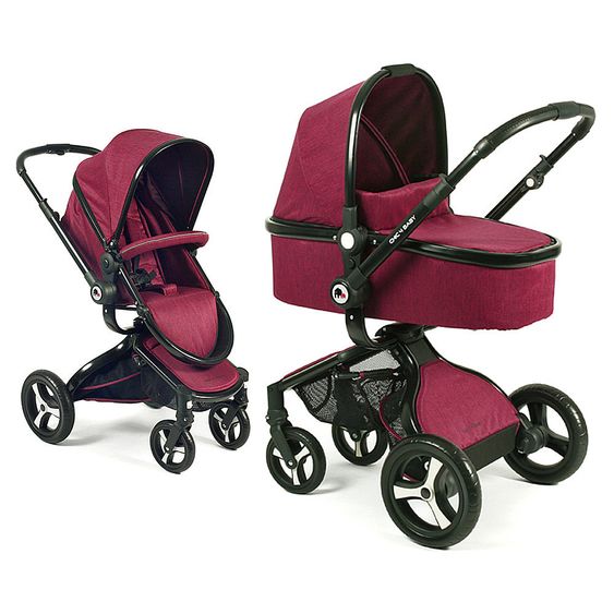 Chic 4 Baby Kombi-Kinderwagen Platino - Rot