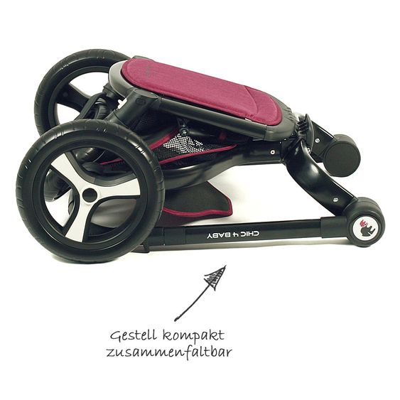 Chic 4 Baby Kombi-Kinderwagen Platino - Rot