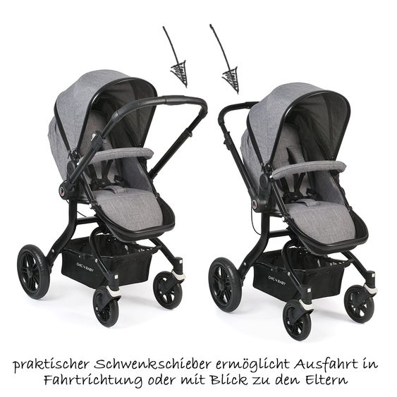 Chic 4 Baby Kombi-Kinderwagen Tano - Jeans Grey