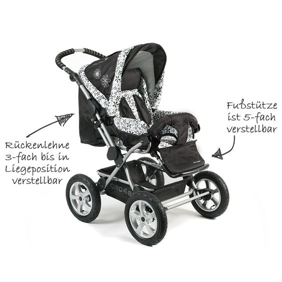 Chic 4 Baby Kombi-Kinderwagen Viva - Flowers