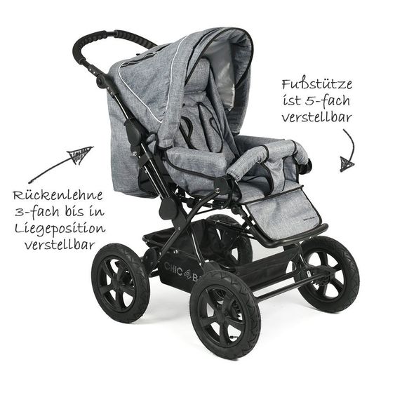 Chic 4 Baby Kombi-Kinderwagen Viva - Jeans Blue
