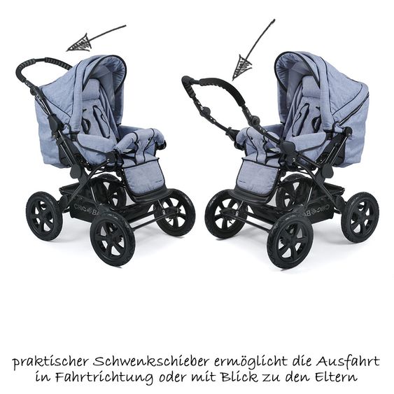 Chic 4 Baby Kombi-Kinderwagen Viva - Jeans Hellblau